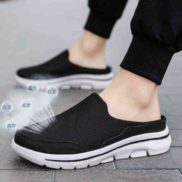 Chinelos de verão homens chinelos sandálias confortáveis ​​Mulheres casuais respirável sneakers plataforma de malha sapatos tamanho 35 48 Zapatillas hombre 220308