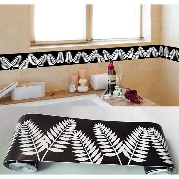 

pvc self adhesive 3d wallpaper border flowers geometric waterproof wall decals sticker living room kitchen bathroom home decor f wmtwuz