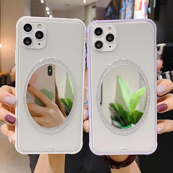 

зеркало противоударный бампер телефона чехол для iphone se 2020 11pro max xr xs max x 7 8 plus 11pro прозрачный матовый чехол bbysqv bwkf