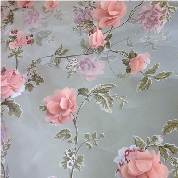 

1yard apparel sewing organza fabric for dress,width 130cm,african chiffon flower curtain fabrics,lace embroidered diy cloth1, Black;white