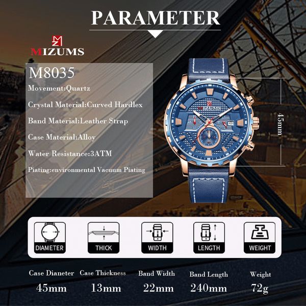 

brand luxury chronograph quartz watch men sports mizums watches military army male wrist watch clock relogio masculino new, Slivery;brown