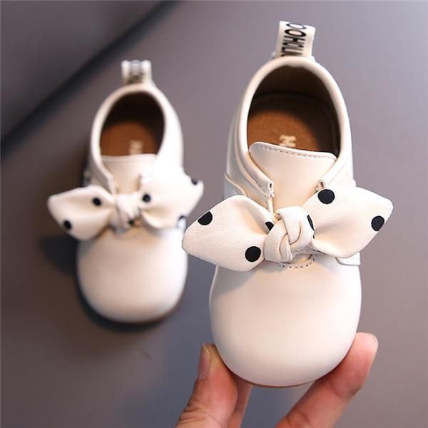 

0 3-летняя детская обувь для девочек 2020 осенний кожаный лук узлы grils princess shoos soft note милая мода малыша детская обувь wmtzwh, Black