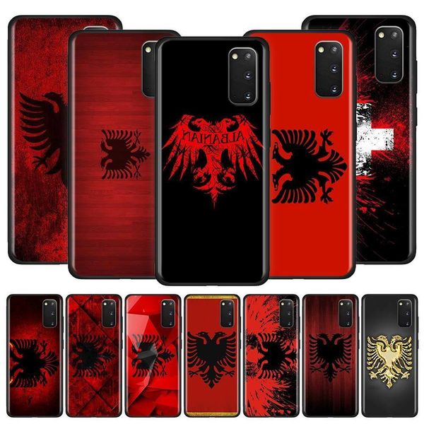 

силиконовые мягкий чехол для samsung galaxy s20 ультра s10e s10 s9 s8 plus s7 эдж крышка телефона албания флаг eagle
