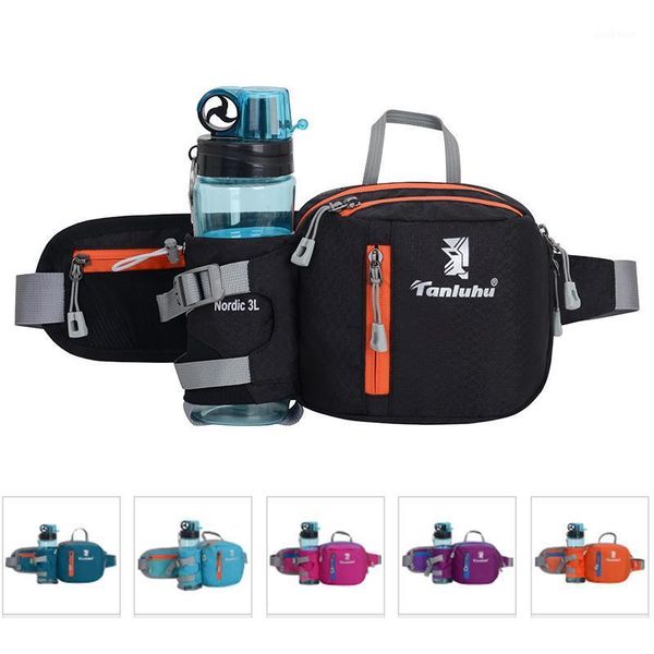 

outdoor bags waist belt bag portable ultralight packs phone holder gym fitness trailing running water bottle hip pack1