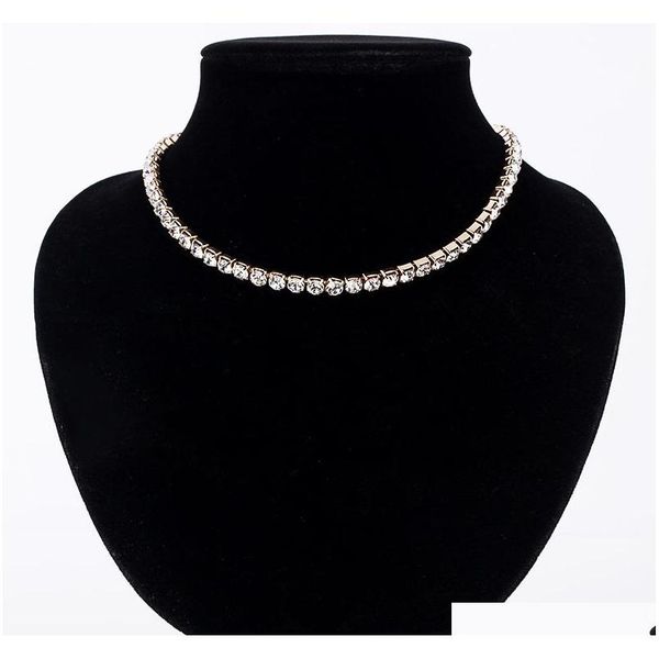 

new women crystal rhinestone collar necklace necklaces for girl wedding birthday jewelry shipping #n062 vmwj0, Black