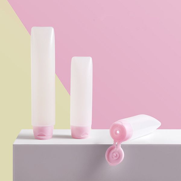 

30ml 50ml size plastic for liquids makeup toiletry cosmetic containers travel squeeze bottles with flip lid