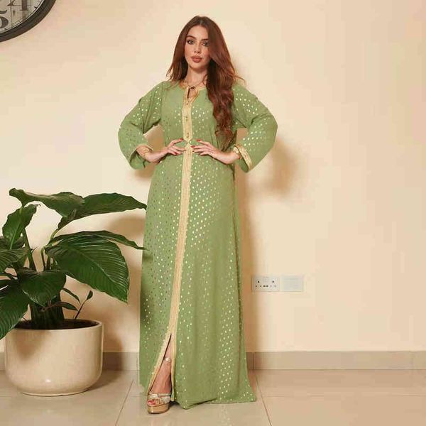 

Gold Stamping Moroccan Caftan Women Jalabiya Elegant Long Arabic Dress Dubai Saudi Robe Gulf Abayas Kaftan Party Evening Ramadan, Black;gray