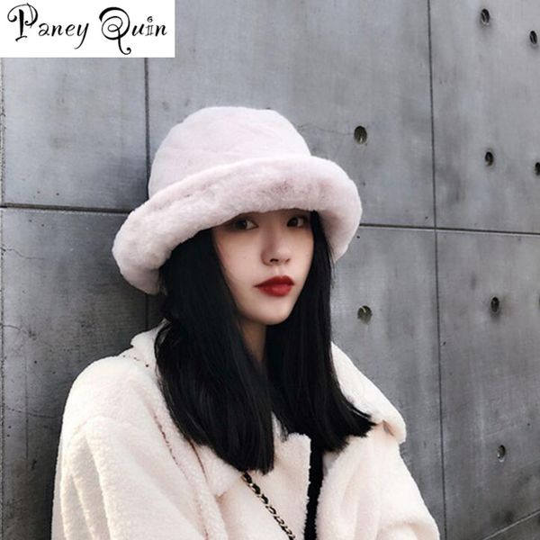 

зима женщины flat top cap fur толстые теплый ковш шапки casual solid color ladies fur зима все сопрягано теплый walking hat 201009, Blue;gray