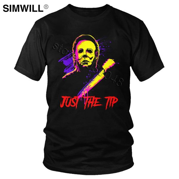 

male michael myers tee classic halloween horror just the tip movie short sleeve pure summer brand hooded sweatshirt hoodie men t shirt
