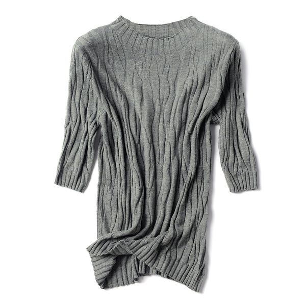 

2021 new cashmere spring knit short sleeve women summer loose o-neck t chic solid color basic t-shirt tee shirt female 6gpl, White