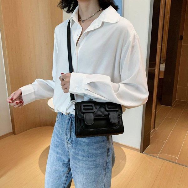 

new fashion women's shoulder bag mini solid color pu leather messenger bags ladies shoulder handbag female travel messenger bag