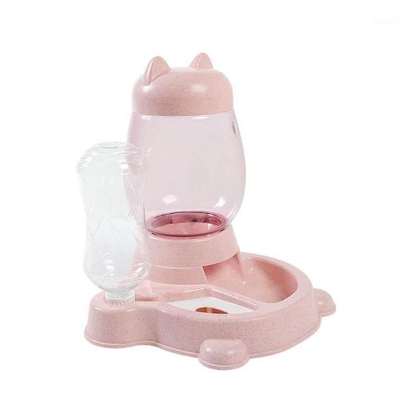 

pet dog cat automatic feeder bowl dogs drinking water bottle kitten bowls slow feeding container supplies1