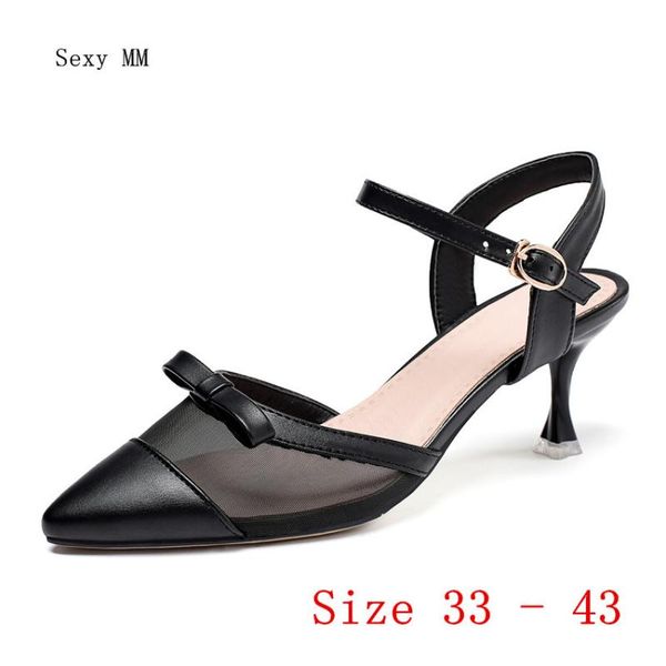 

summer high heels women d'orsay pumps high heel shoes slingbacks stiletto woman wedding shoes small plus size 33 - 40 41 42 43, Black