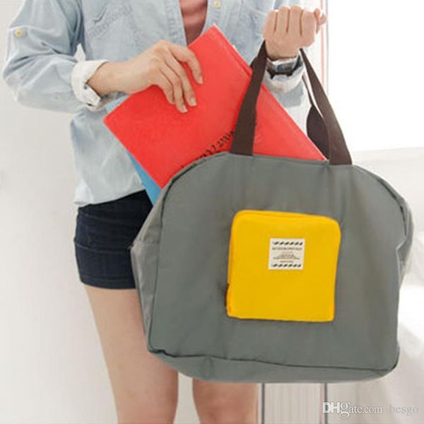 

reusable foldable shop bag travel waterproof storage bags shoulder bag zipper clothes shoe bags big capacity organizer pouch case vt1661