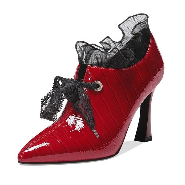 

2021 spring fall women genuine leather toes black party only wedding shoes woman high heels c3ls