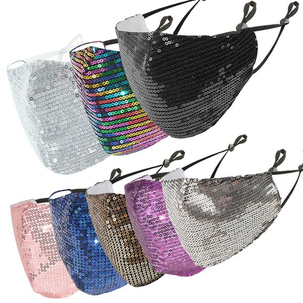 

designer face mask bling 3d fashion face mask washable reusable masks pm2.5 sequins shiny cover anti-dust fog mouth masks