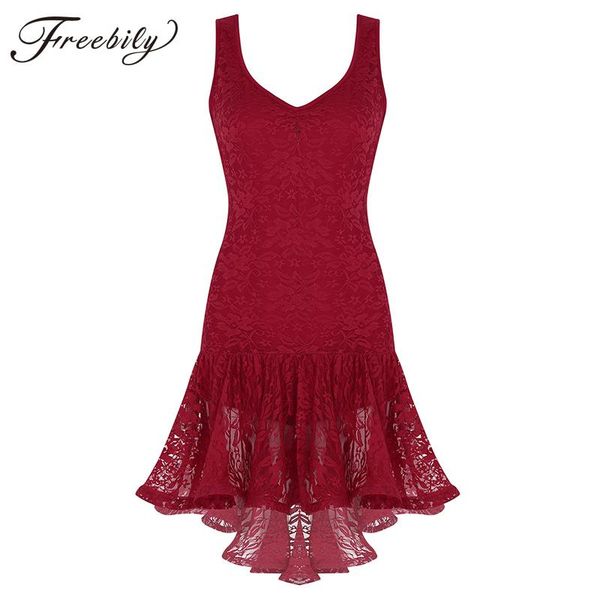 

stage wear women ruffled high low dance costumes for latin samba dress ballroom dancewear performance costume lace, Black;red