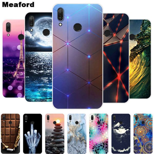 

coque phone soft silicone printing back case for huawei prime y 7 y7 pro 2019 cover tpu y7p