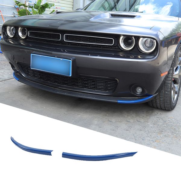 Mavi Ön Tampon Dudak Kapağı Trim Styling Çerçeve Çerçeve Dodge Challenger 15+ Dış Aksesuarlar Için