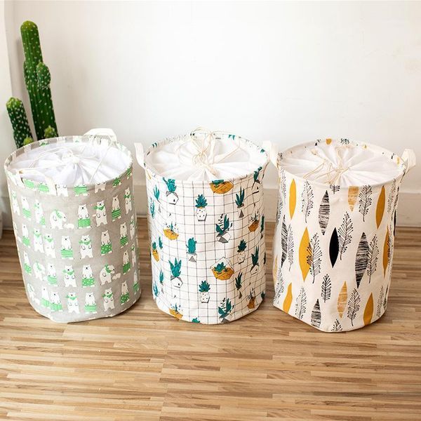 

large bucket drawstring beam port dirty clothes laundry basket foldable toys storage organizer waterproof household sundries bag1