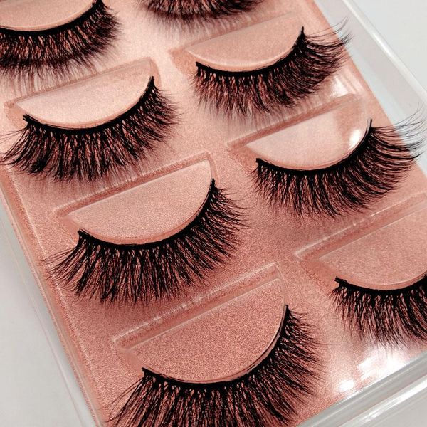

shidishangpin 5 pairs lashes mink false lashes 1 box eylash mink eyelashes natrual for 3d makeup maquillaje wmtcng xhhair