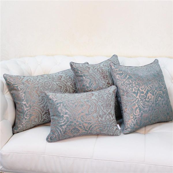 

europe 45" 60" flocking jacquard pillowcases luxury/blue/elegant/sofa/car/home decor cushion cover (not including inner/filling)1