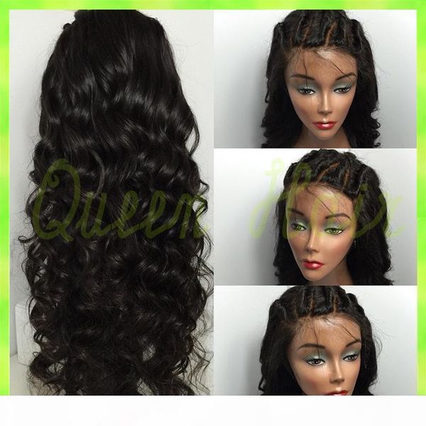 

virgin brazilian deep curly glueless front lace wig & full lace human hair wigs for black women, Black;brown