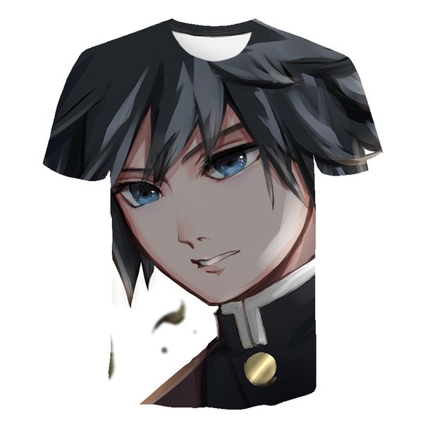 

new printed 3d demon slayer summer boys girls 3d comic kimetsu no yaiba 3d print shirts plus size horror funny men clothing