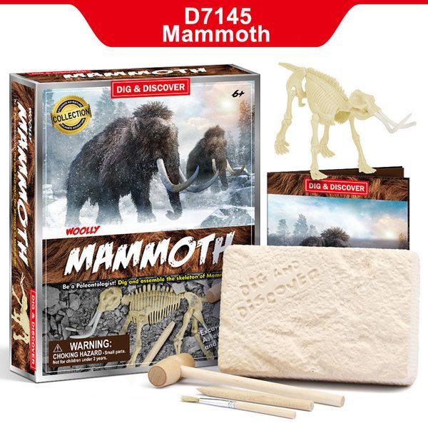 

dinosaur fossil archaeological excavation toy mammoth simulation assembly model child boy puzzle handmade gift birthday gift
