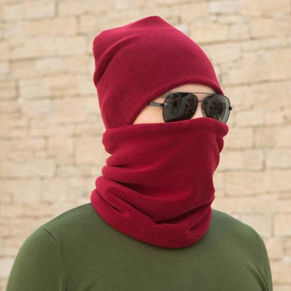 

beanies men warm winter hat scarf soft knitted set skullies caps1