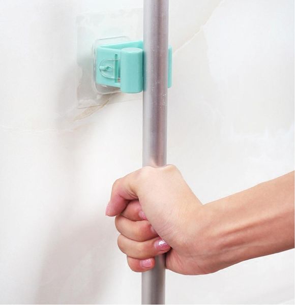 

1шт швабра веник держатель настенный держатель швабра бытовая клей для хранения веника вешалка крючок стойки kitchen ванной организатор y5 b