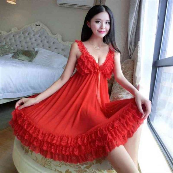 

summer nightgowns women hollow high open sling long lace goddess sleeping dress lingerie sleepwear wedding bride bridesmaid, Black;red