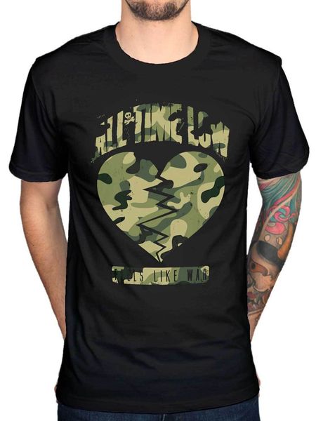 

официальный all time low большой и сломанный feels like war camo t shirt держат it down black t shirt top tee тонкий спортивный с капюшоном