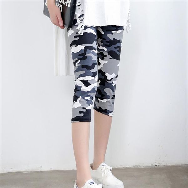 

марка поножи лето женщины высокой талией упругие брюки женские брюки printed stretch поножи calzas mujer легинсы, Black