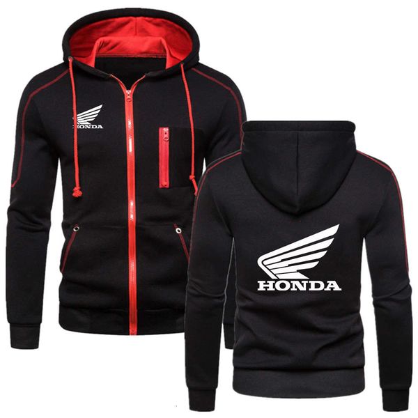 

2021 mens honda car sport fashion comfortable cotton zipper fitness solid fleece college style male sweatshirts hoodie