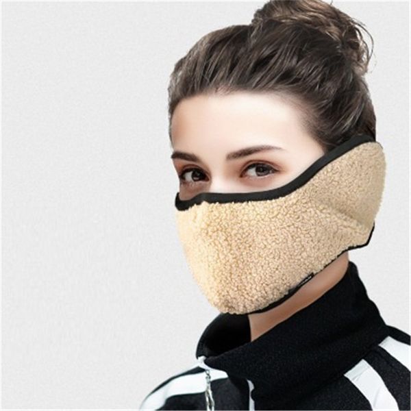 

winter warm face mask adults berber fleece masks dust-proof reusable fashion face masks cycling ear protection mouth-muffle f102102