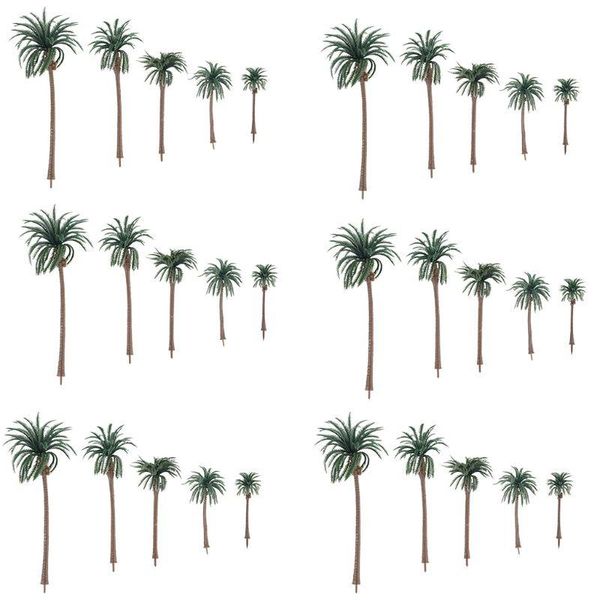 

30pcs artificial coconut palm trees scenery model miniature architecture trees