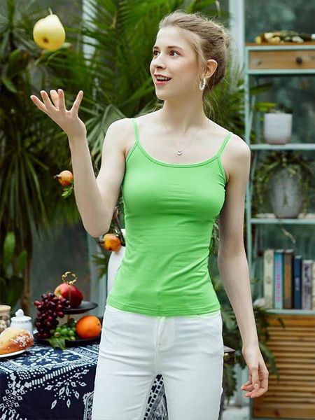 

basic running fitness spaghetti strap modal elastic royal blue camisole high street beach sun tank base undershirt, White
