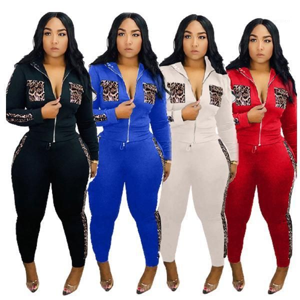 

leopard print women sets two piece joggers women 2 piece pants set sweatsuit set1, Gray