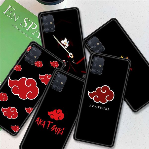 

akatsuki naruto is samsung galaxy a51 a71 a02s a21s a31 a41 a11 a01 m30s m31 m51 black silicone case4fre