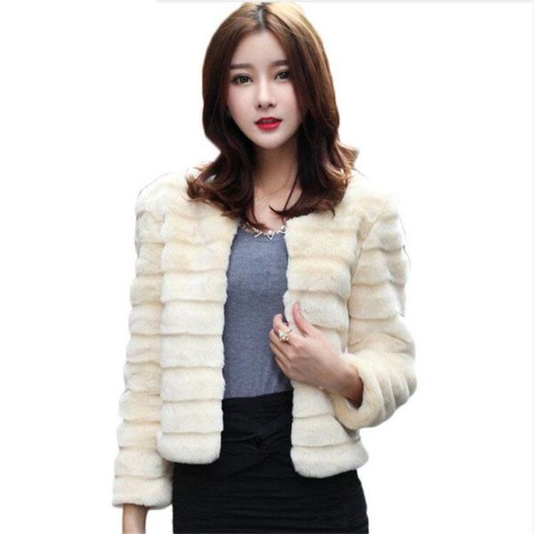 

women's fur & faux 2021 autumn female coat women high waist winter teddy bear short plush long-sleeves jacket a244, Black