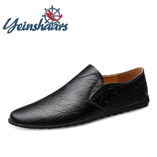 

formal men shoes leather loafers lightweight outdoor shoes business formal male comfortable driving spring autumn, Black