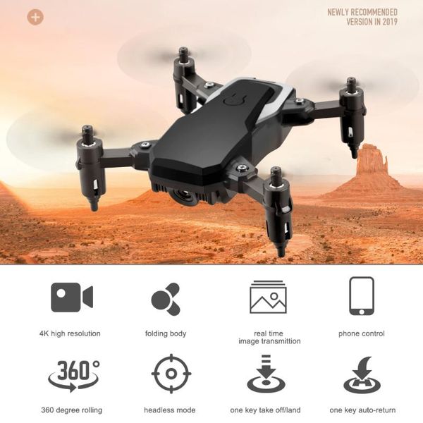 

drones lf606 2.4g rc drone with camera 4k wifi fpv mini for kids beginner altitude holding headless mode quadcopter portable bag
