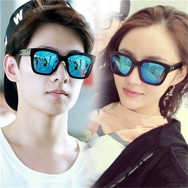 

lfashion 2020 korean polarized women square big frame sunglasses round long face men's star glasses m, White;black