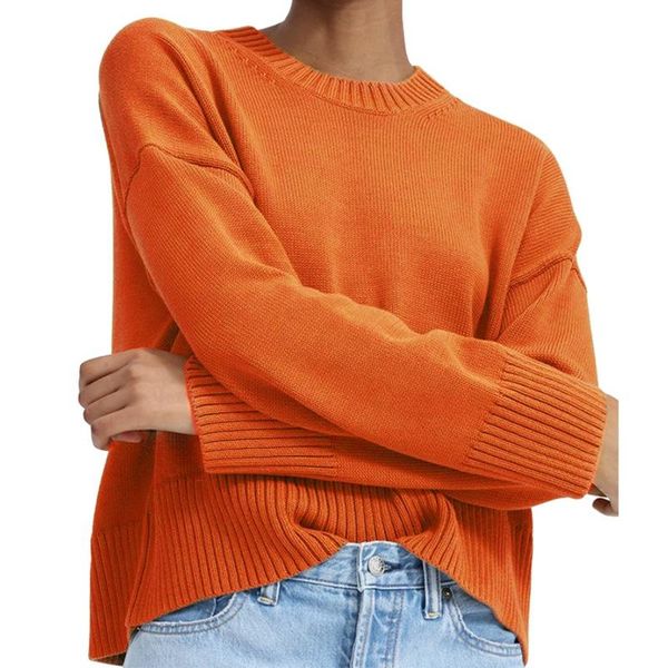 

women basic sweater o neck solid jumper candy color soft cozy knitted pullovers sweater autumn pullover top, White;black