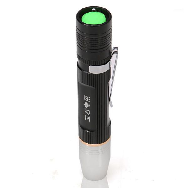 

300 lumens led jewelers torch q5 glare 18650 torch with glass lens for jade jeweler black1