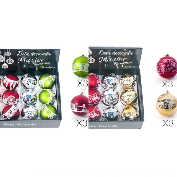 

xibao new decoration 8cm frosted matte pendant creative pvc 12 pendant christmas ball christmas ball sets eyxbr