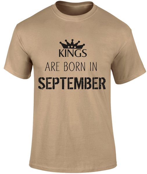 

fashion kings are born in september birthday month of birth royalty party slogan summer sport hooded sweatshirt hoodie t shirt