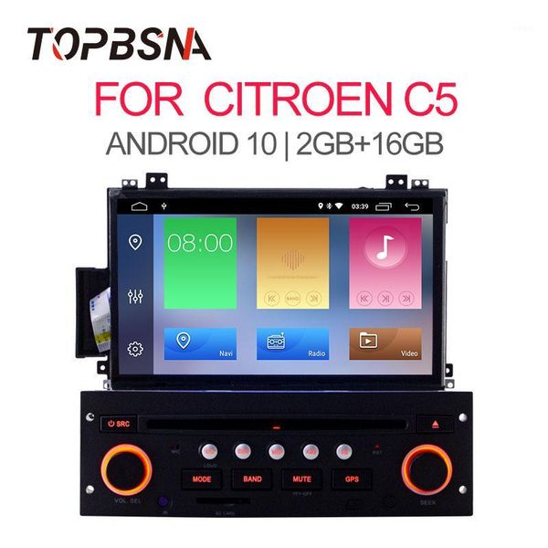 

sna car dvd player android 10 for c5 2005-2012 gps navigation 1 din car radio multimedia wifi stereo rds fm headuni1