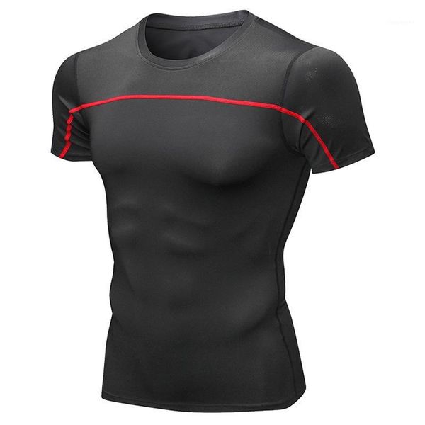 

running jerseys men quick dry light breathable t-shirt o-neck short sleeved sports shirt quick-drying men's reflective sleeve1, Black;blue